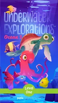 Cover of Underwater Explorations Ocean 1 interactive story for kids