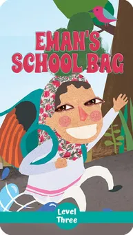 Cover of "Eman’s School Bag" – A bedtime storybook about the funny and imaginative bond between Eman and her school bag.