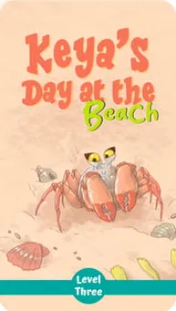 Cover of "Keya's Day at the Beach" – A bedtime storybook about Keya the Soldier Crab exploring the beach and meeting new crabs.