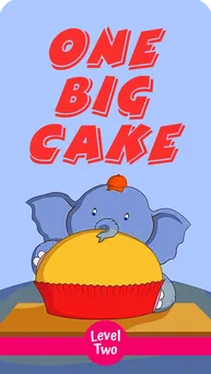 Cover of "One Big Cake" – A bedtime storybook about Dom Dom wondering what to do with his big cake.