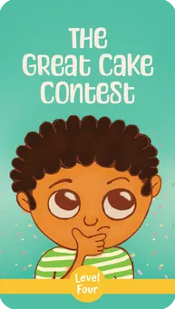 Cover of "The Great Cake Contest" – A bedtime storybook about a boy baking to win a cake contest.